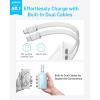 Anker Power Bank, 20,000mAh 30W Max Fast Portable Charger with Built-in USB-C and MFi Certified Lightning Cables, USB-C&A, Battery Pack for iPhone 17/16/15/14 Series, MacBook, Galaxy(C+L cable(White))