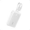 Anker Power Bank, 20,000mAh 30W Max Fast Portable Charger with Built-in USB-C and MFi Certified Lightning Cables, USB-C&A, Battery Pack for iPhone 17/16/15/14 Series, MacBook, Galaxy(C+C cable(White))