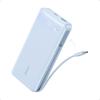 Anker Power Bank, 20,000mAh Travel Essential Portable Charger with Built-in USB-C Cable, 3-Port 87W Max Fast Charging Battery Pack, for MacBook, iPhone 16/15 Series, Samsung, Switch, and More(Violet)