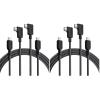 Anker USB C to USB C Right Angle Cable, 240W 90 Degree Type-C Braided Charging Cord for iPhone 17 Series and More (2Pack 6FT Black)(180cm (Pack of 2))