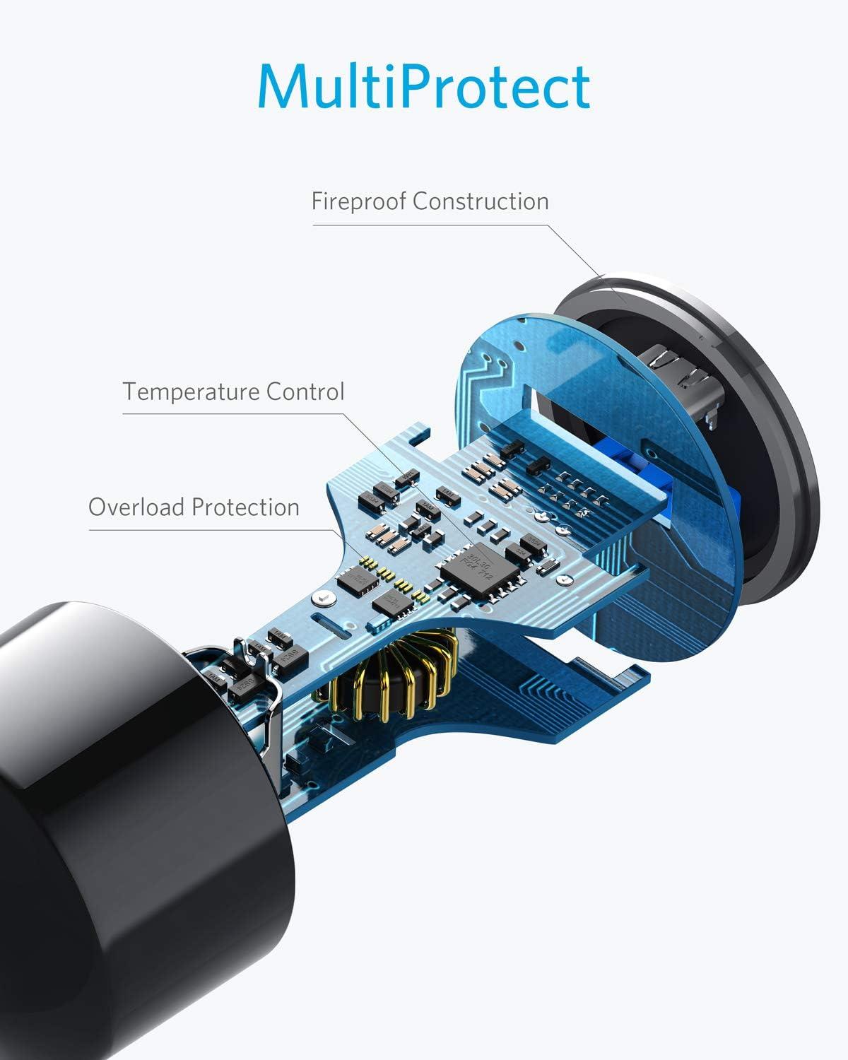 imageUSB C Car Charger Anker 42W PowerDrive Speed Duo 2 Port USB Fast Car Adapter with one 30W PD Port for iPhone 12proMax11 Pro Max XSXRX iPad Pro Macbook ProAir 2018 Pixel Galaxy LG and More