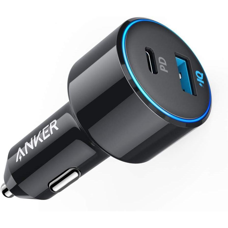 imageUSB C Car Charger Anker 42W PowerDrive Speed Duo 2 Port USB Fast Car Adapter with one 30W PD Port for iPhone 12proMax11 Pro Max XSXRX iPad Pro Macbook ProAir 2018 Pixel Galaxy LG and More
