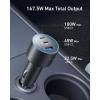 Anker iPhone 17 USB-C Car Charger, 167.5W Max 3-Port Ultra-Compact Type-C Fast Car Charger for MacBook Pro/Air, iPhone 17/16/15 Series, Samsung S24/S23, iPad Pro, AirPods and More