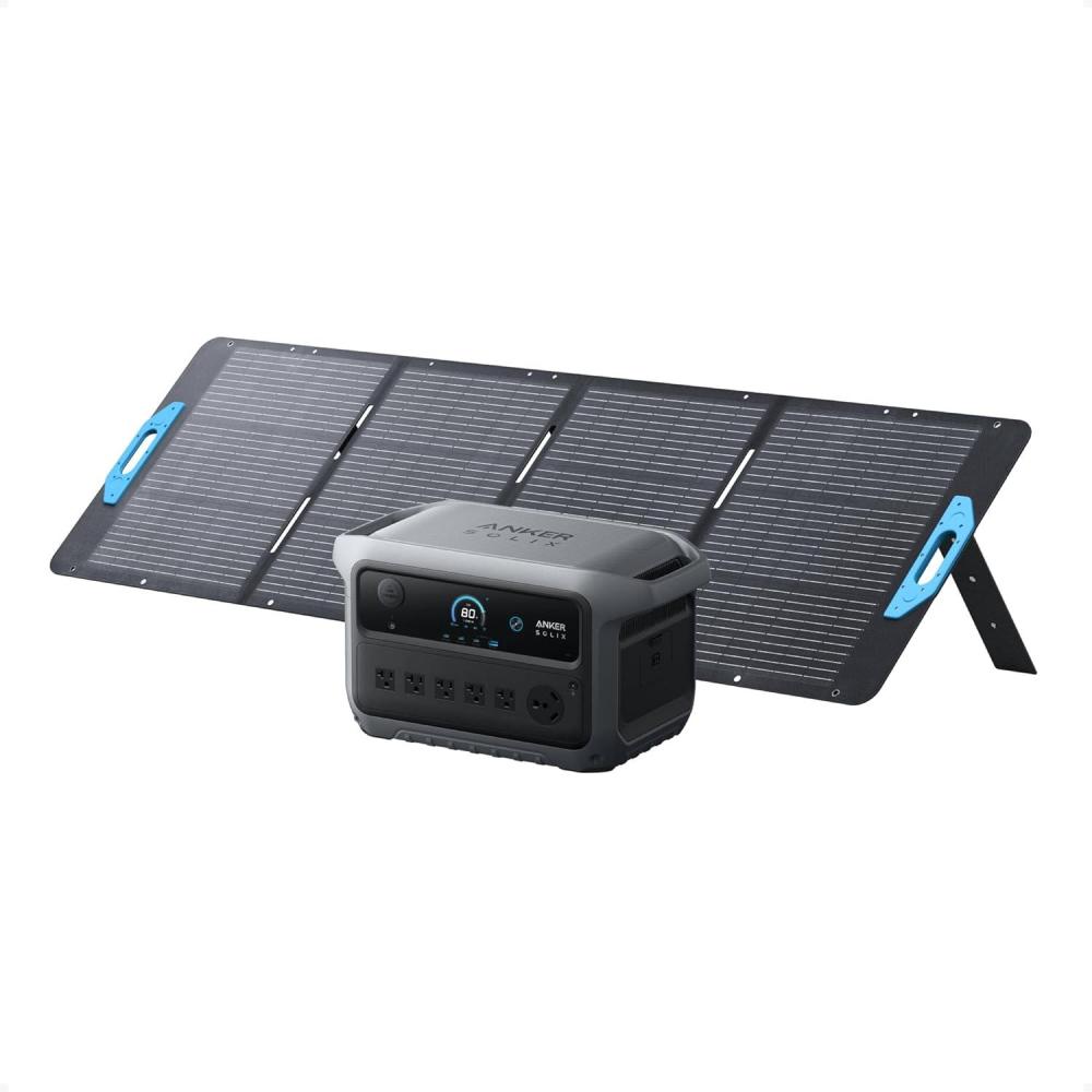 imageAnker SOLIX C2000 Gen 2 Portable Power Station with Expansion Battery 2400W Peak 4000W Solar Generator Full Charge in 58 Min 4096wh LiFePO4 Battery for Home Backup Power Outages and CampingAnker SOLIX C2000 Gen 21200W Solar Panel