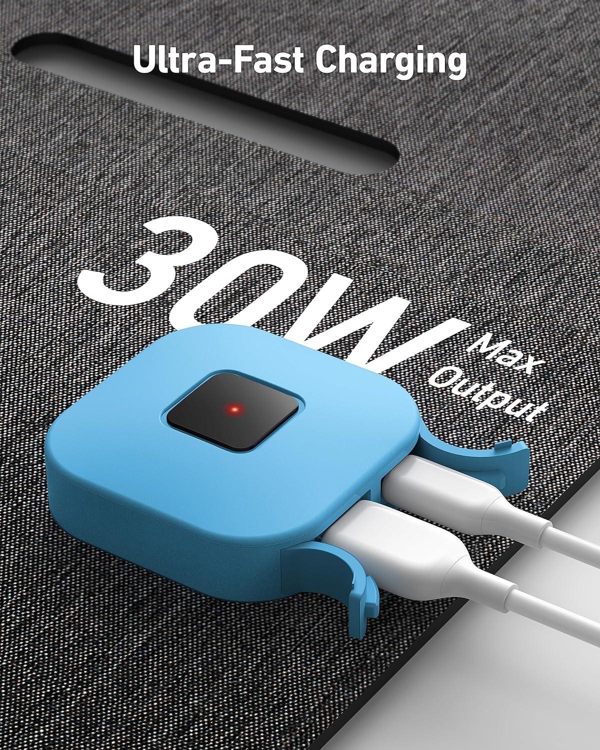 imageAnker Solix PS30 Solar Panel 30W Foldable Portable Solar Charger IP65 Water and Dust Resistance UltraFast Charging Charges 2 Devices at Once for Camping Hiking and Outdoor Activities