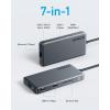 Anker USB-C Hub (7-in-1, 4K HDMI) with 3 5Gbps USB-C and USB-A Data Ports, Max 100W Power Delivery, 4K HDMI Display, Ethernet for Lenovo, Dell XPS, HP Laptops, MacBook, Ipad, and More