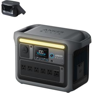 Anker SOLIX C1000 Portable Power Station with 100W Solar Panel, 1800W Solar Generator, 1056wh LFP (LiFePO4) Battery, 6 AC Outlets, Up to 2400W for Home, Power Outages, and Outdoor Camping(Anker SOLIX C1000+Water Resistant Bag)
