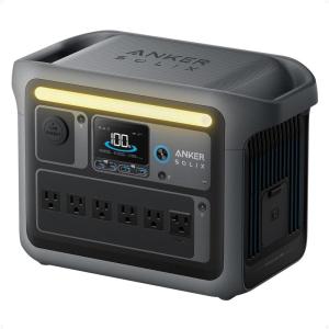 Anker SOLIX C1000 Portable Power Station with 100W Solar Panel, 1800W Solar Generator, 1056wh LFP (LiFePO4) Battery, 6 AC Outlets, Up to 2400W for Home, Power Outages, and Outdoor Camping(Anker SOLIX C1000)
