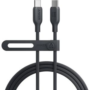 Anker 543 USB C to USB C Cable(240W,6FT),Bio-Based Charging Cable for iPhone 16/15 Series,MacBook Pro 2020, iPad Air 4 and More(USB 2.0,Phantom Black)