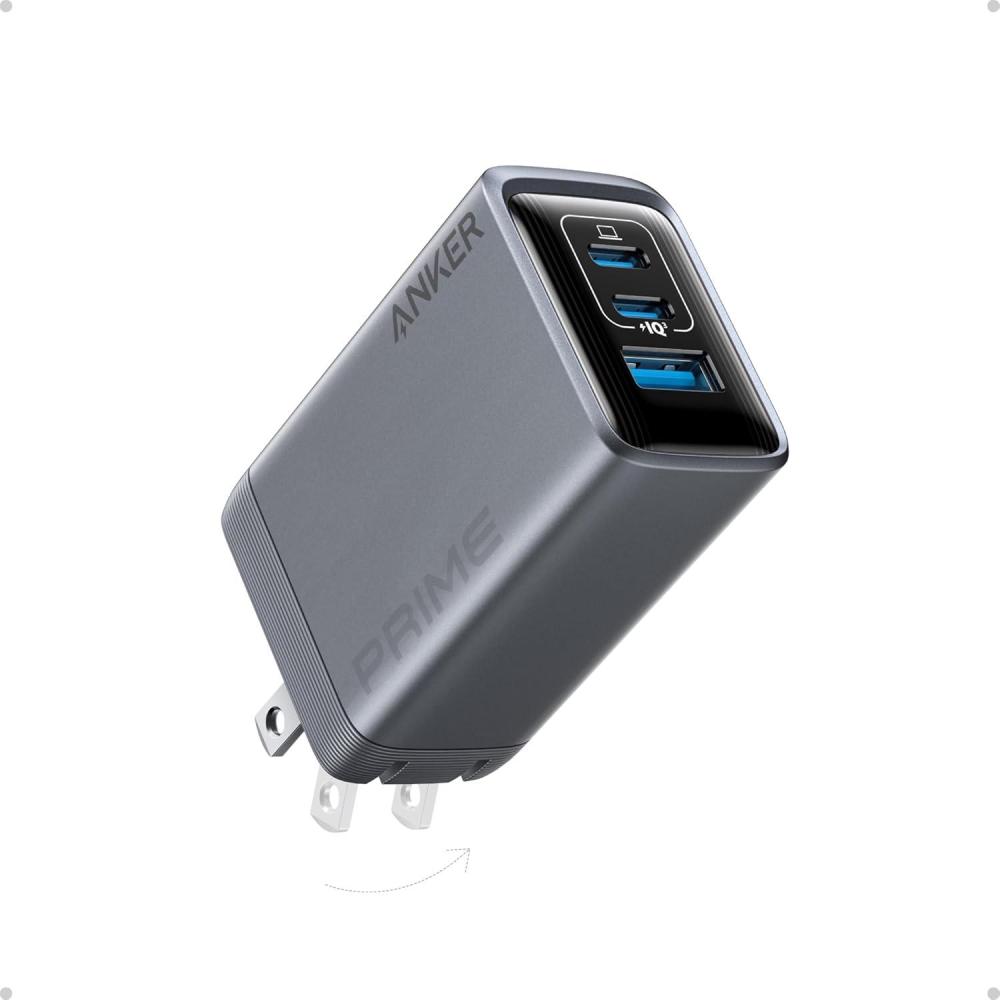 image:imageAnker Prime Charger 100W 3Port GaN USB C Charger Block Foldable and Compact for MacBook iPad iPhone 17 Series Galaxy S24S23 and More