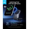 Anker Prime 3-in-1 Wireless Charging Station, MagSafe Charger Stand Compatible, Qi2.2 25W Certified Palm-Sized Foldable Charger for iPhone 17/16, Apple Watch, AirPods (Non-Battery, Adapter Included)