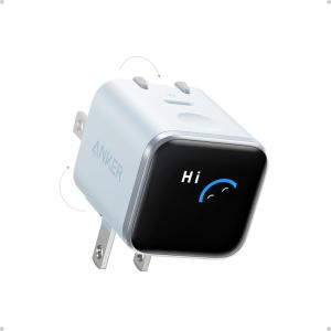 Anker Smart Display Charger,Anker Nano 45W Fast Charging USB C Wall Charger with Smart Recognition,Built-in Care Mode,180° Foldable Plug,for iPhone 17/16/15 Series,Apple Watch(Black,No Cable Included)(Blue)