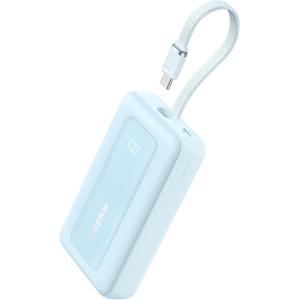 Anker Zolo Power Bank (2025 Upgraded Version), 20,000mAh 30W High-Speed Portable Charger with Built-in USB-C Cable, Battery Pack for iPhone 17/16 / 15 Series, Galaxy, and More(Blue)