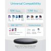 Anker 313 Wireless Charger (Pad), Qi-Certified, 10W Max Fast Charging for Samsung, Compatible with iPhone 16 Plus/15 Plus/14 Plus/12, AirPods (No AC Adapter, Not MagSafe Magnetic Charging Compatible)(Black)