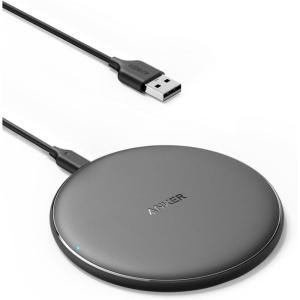 Anker 313 Wireless Charger (Pad), Qi-Certified, 10W Max Fast Charging for Samsung, Compatible with iPhone 16 Plus/15 Plus/14 Plus/12, AirPods (No AC Adapter, Not MagSafe Magnetic Charging Compatible)(Black)