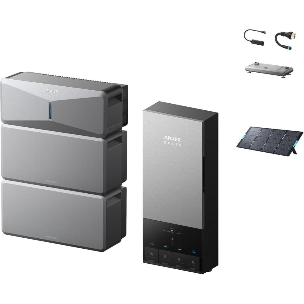 image:imageAnker SOLIX E10 with Power Dock and Extra Battery 12kWh Expandable to 90kWh 10kW Turbo Output 200A WholeHome Automatic Backup 20ms Switchover Reduce Bills NEMA 4 amp NEMA 3RE10B6000 BatteryPower Dock