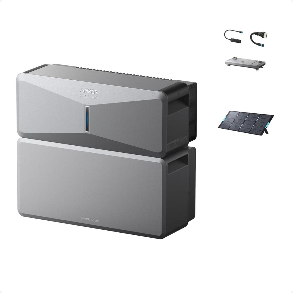 image:imageAnker SOLIX E10 with Power Dock and Extra Battery 12kWh Expandable to 90kWh 10kW Turbo Output 200A WholeHome Automatic Backup 20ms Switchover Reduce Bills NEMA 4 amp NEMA 3RE10