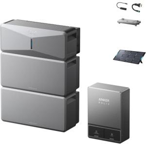 Anker SOLIX E10 with Power Dock and Extra Battery, 12kWh Expandable to 90kWh, 10kW Turbo Output, 200A Whole-Home Automatic Backup, ≤20ms Switchover, Reduce Bills, NEMA 4 & NEMA 3R(E10+B6000 Battery+Smart Inlet Box)