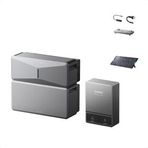 Anker SOLIX E10 with Power Dock and Extra Battery, 12kWh Expandable to 90kWh, 10kW Turbo Output, 200A Whole-Home Automatic Backup, ≤20ms Switchover, Reduce Bills, NEMA 4 & NEMA 3R(E10+Smart Inlet Box)