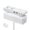 Anker Nano Power Strip, Desk Clamp with 1500J Surge Protector, 5ft Extension Cord, 70W Max Gaming Desk Accessories, 6 AC, 2 USB A, 2 USB C, Home Office Essentials, Fit 0.6~1.8” Tabletop Edge(White)