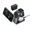 Anker Prime 3-in-1 Charging Station, AirCool Wireless Charger, Qi2 25W Certified Palm-Sized Foldable MagSafe Charger Compatible with iPhone 17, Apple Watch, AirPods (Non-Battery, with Adapter)(Phantom Gray)