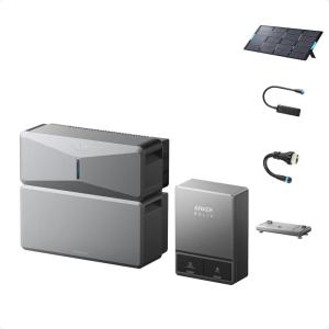 Anker SOLIX E10, Smart Inlet Box and Extra Battery, 12kWh Expandable to 90kWh, 10kW Turbo Output, Manual Backup, Reduce Bills, NEMA 4 & 3R, Up to 12-Month 0% APR(E10+Smart Inlet Box)