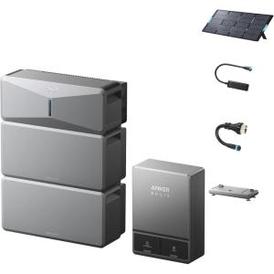 Anker SOLIX E10, Smart Inlet Box and Extra Battery, 12kWh Expandable to 90kWh, 10kW Turbo Output, Manual Backup, Reduce Bills, NEMA 4 & 3R, Up to 12-Month 0% APR(E10+B6000 Battery+Smart Inlet Box)