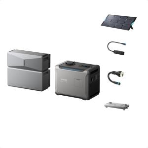 Anker SOLIX E10, Smart Inlet Box and Extra Battery, 12kWh Expandable to 90kWh, 10kW Turbo Output, Manual Backup, Reduce Bills, NEMA 4 & 3R, Up to 12-Month 0% APR(2x 400W Solar +Smart Generator 5500)