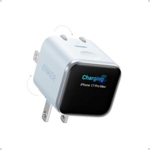Anker Smart Display Charger,Anker Nano 45W Max GaN Fast Charging USB C Charger Block,180° Foldable Plug,Smart Recognition,Built-in Care Mode,for iPhone17/16/15(Non-Battery,One USB-C Port,No Cable)(Blue)