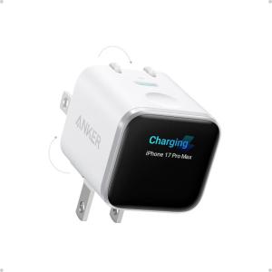 Anker Smart Display Charger,Anker Nano 45W Max GaN Fast Charging USB C Charger Block,180° Foldable Plug,Smart Recognition,Built-in Care Mode,for iPhone17/16/15(Non-Battery,One USB-C Port,No Cable)(White)