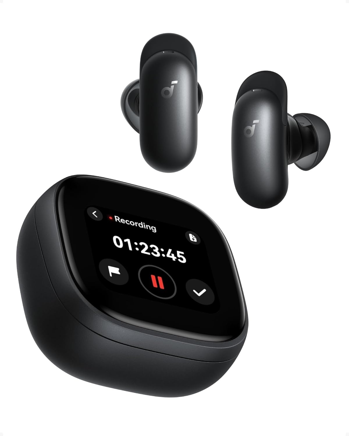 image:imageSoundcore Anker Liberty 5 Pro MaxAI NoteTaker Wireless EarbudsNoise Cancelling178 AMOLED DisplayWhisperClear CallsAI Meeting Transcription for BusinessMidnight Black