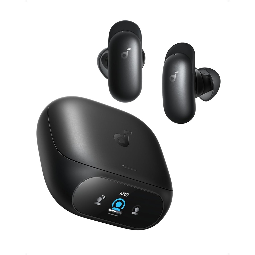 image:imageSoundcore Anker Liberty 5 Pro MaxAI NoteTaker Wireless EarbudsNoise Cancelling178 AMOLED DisplayWhisperClear CallsAI Meeting Transcription for BusinessMidnight Black