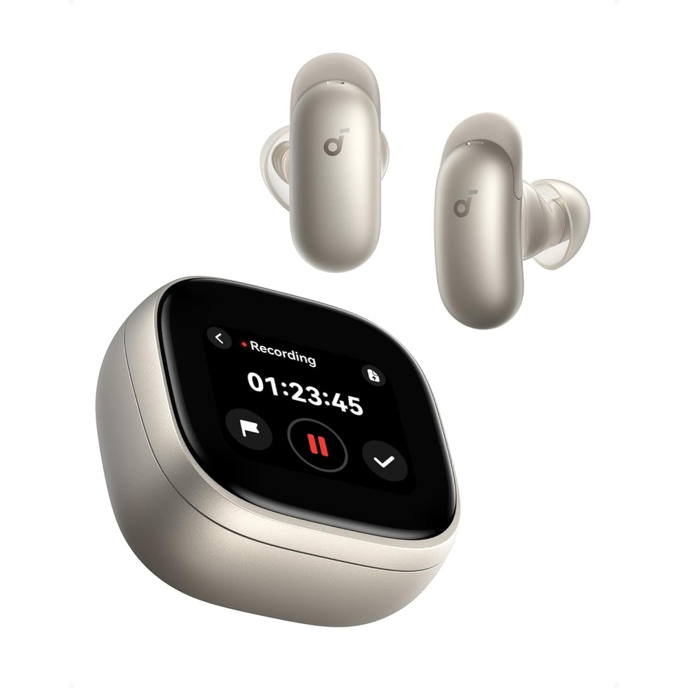 image:imageSoundcore Anker Liberty 5 Pro MaxAI NoteTaker Wireless EarbudsNoise Cancelling178 AMOLED DisplayWhisperClear CallsAI Meeting Transcription for BusinessTitanium Gold