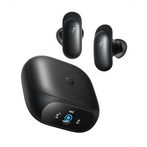 Soundcore Anker Liberty 5 Pro Max,AI Note-Taker Wireless Earbuds,Noise Cancelling,1.78″ AMOLED Display,Whisper-Clear Calls,AI Meeting Transcription for Business(Midnight Black)