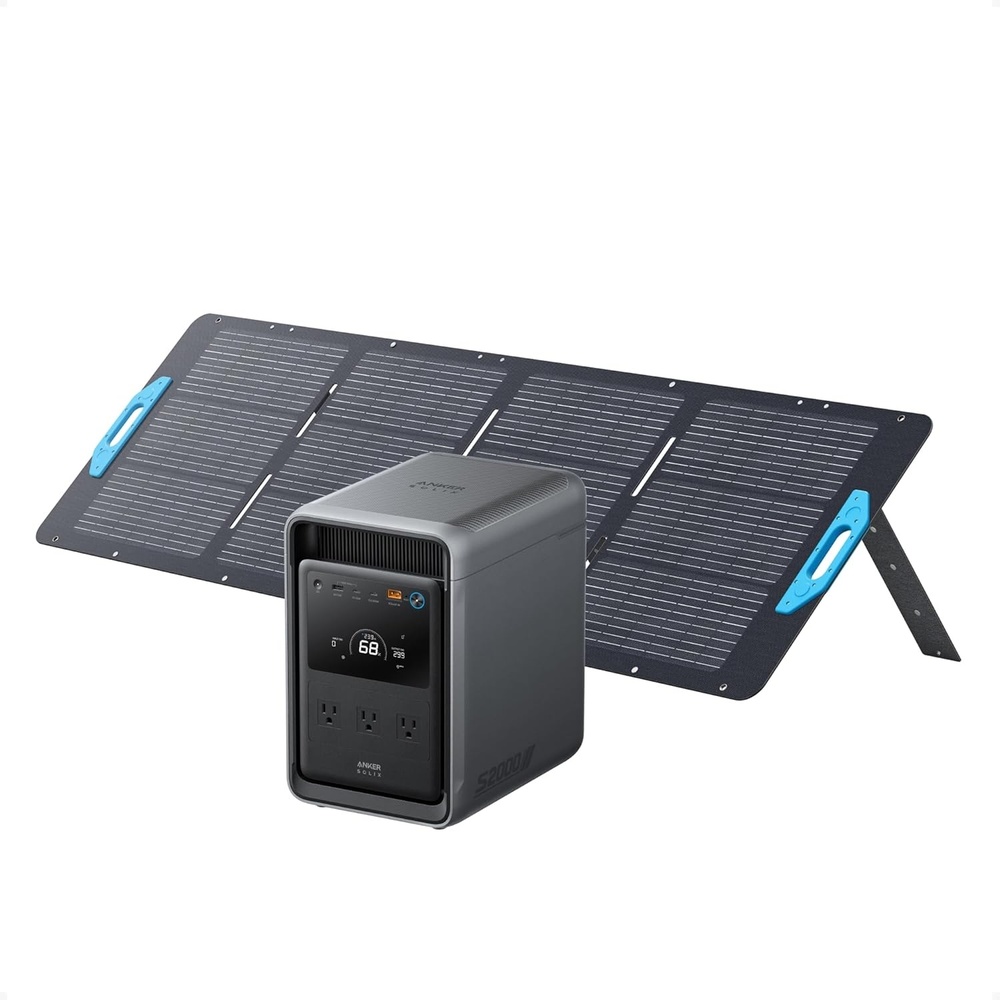 image:imageAnker SOLIX S2000 Portable Power Station 1500W Solar Generator for Home Use 35Hr Fridge Backup 2010Wh LFP Battery for Home Backup Emergencies Power Outages Camping Solar Panel Optional400W Solar PanelSOLIX S2000