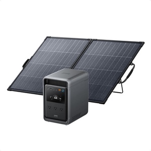 Anker SOLIX S2000 Portable Power Station, 1500W Solar Generator for Home Use, 35-Hr Fridge Backup, 2,010Wh LFP Battery for Home Backup, Emergencies, Power Outages, Camping (Solar Panel Optional)(200W Bifacial Solar Panel+SOLIX S2000)