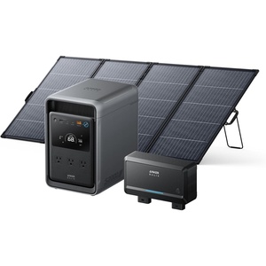 Anker SOLIX S2000 Portable Power Station, 1500W Solar Generator for Home Use, 35-Hr Fridge Backup, 2,010Wh LFP Battery for Home Backup, Emergencies, Power Outages, Camping (Solar Panel Optional)(400W Bifacial Solar Panel+Alternator Charger+SOLIX S2000)