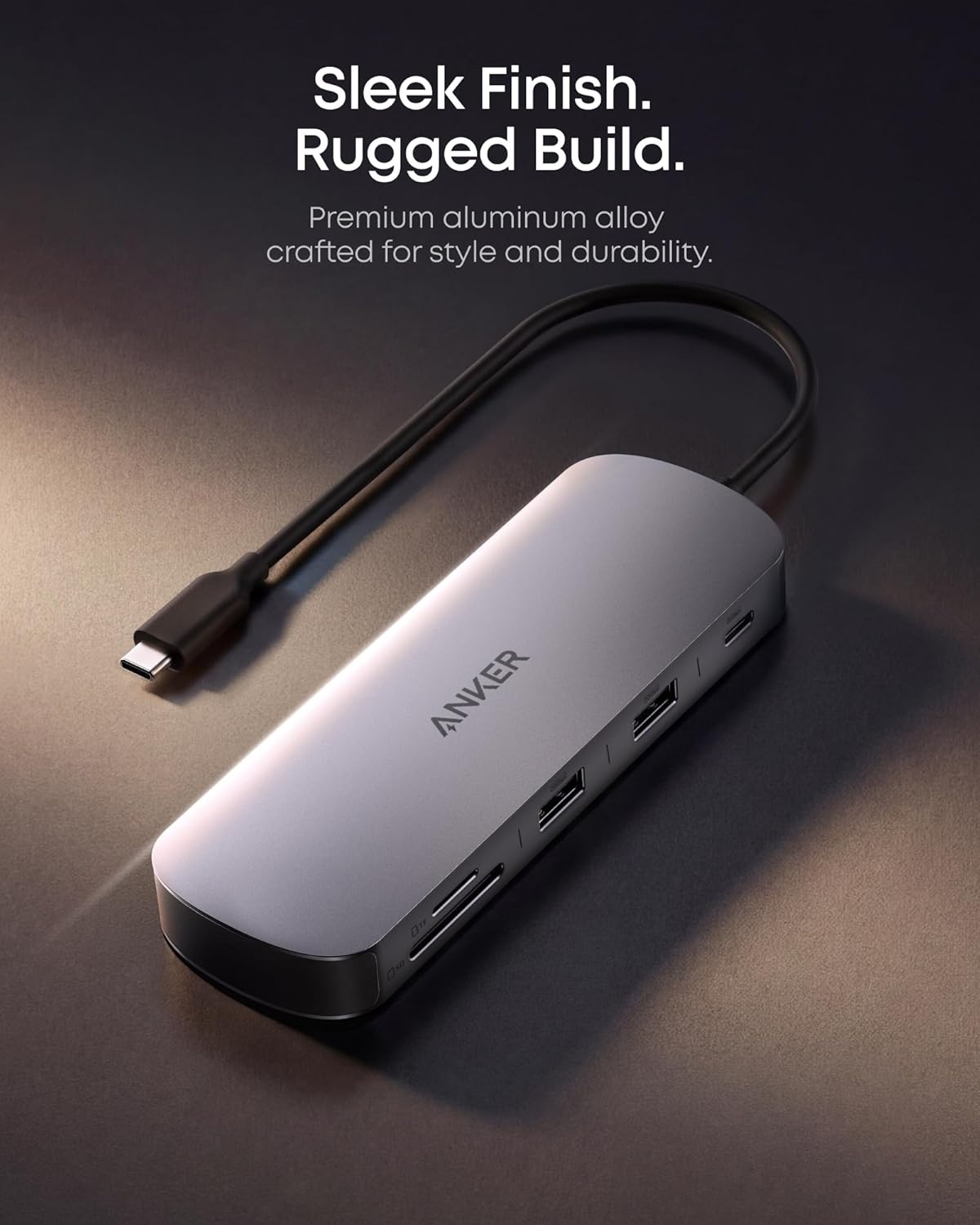 image:imageAnker Nano 8in1 USB C Docking Station Dual Monitor Laptop Dock with 4K60 Hz HDMI 10 Gbps 1 USBC 2 USBA 30 85W PD SDTF for Dell Lenovo HP and Windows Laptops Charger Not Included