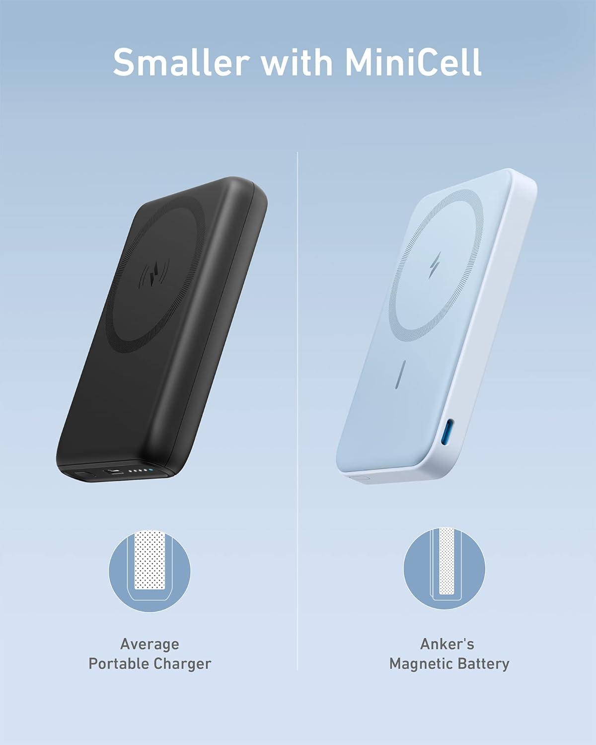 imageAnker 622 MagGo Wireless Magnetic External Battery 5000mAh Power Bank Fast Charging Foldable with USBC for iPhone 17 Pro Max16151413 SeriesMisty Blue