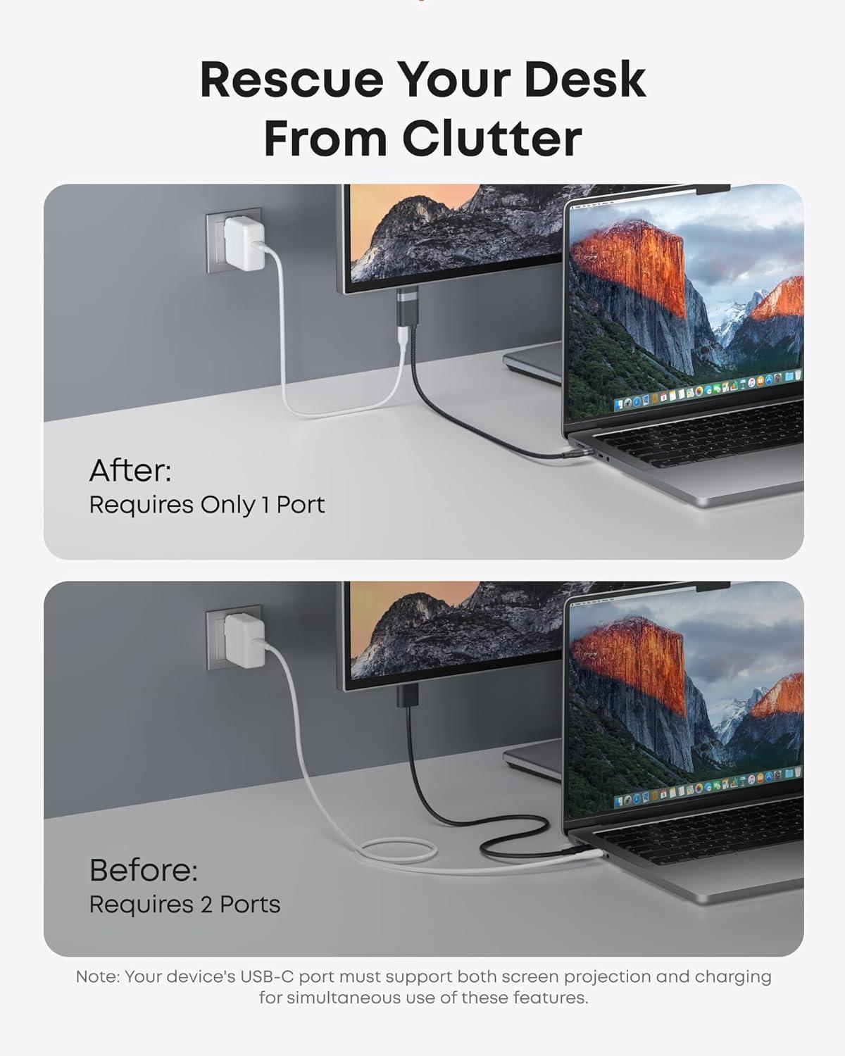 imageAnker HDMI to USBC Cable 4K60Hz HDR Ultra Fast USBC to HDMI Cable Nylon Braided with Advanced Shielding Thunderbolt 543 for MacBook iPad iPhone 1615 HD TV ampamp More 18 m0 9m