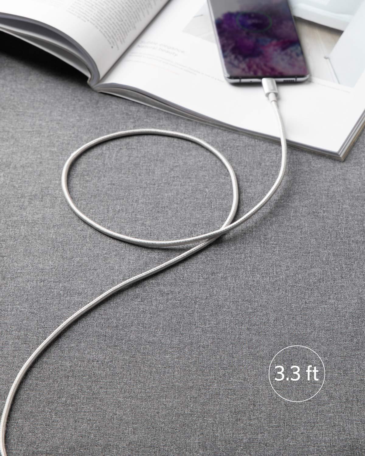 imageAnker USB C Cable 60W 2 Pack USB C to USB C 20 Cable Nylon Cable for iPhone 1616 Pro16 Plus1516 ProMax iPad AirMiniPro 2024 MacBook Pro 2024 Samsung Galaxy S23 Switch 1m RedSilver