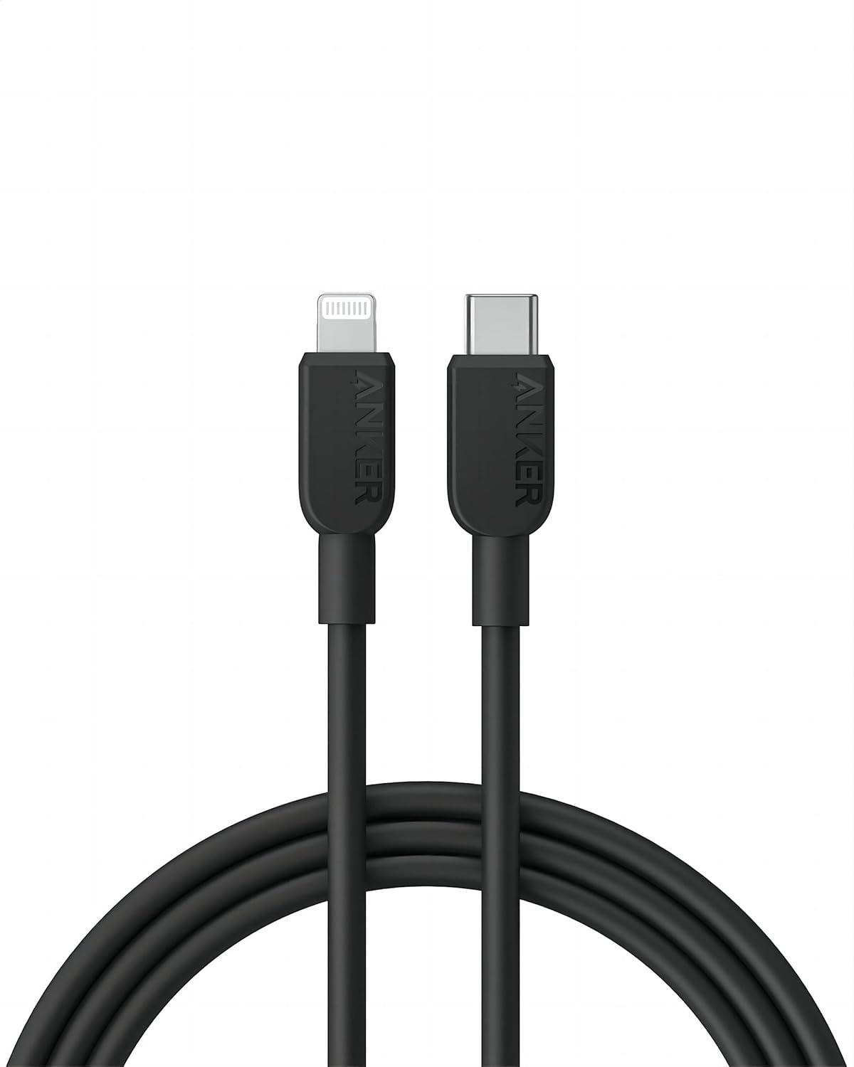 imageAnker iPhone USB C Cable 310 USBC to Lightning Cable MFi Certified Fast Charging Cable iPhone 14 Plus 14 14 Pro Max 13 13 Pro 12 11 X XS XRBlack
