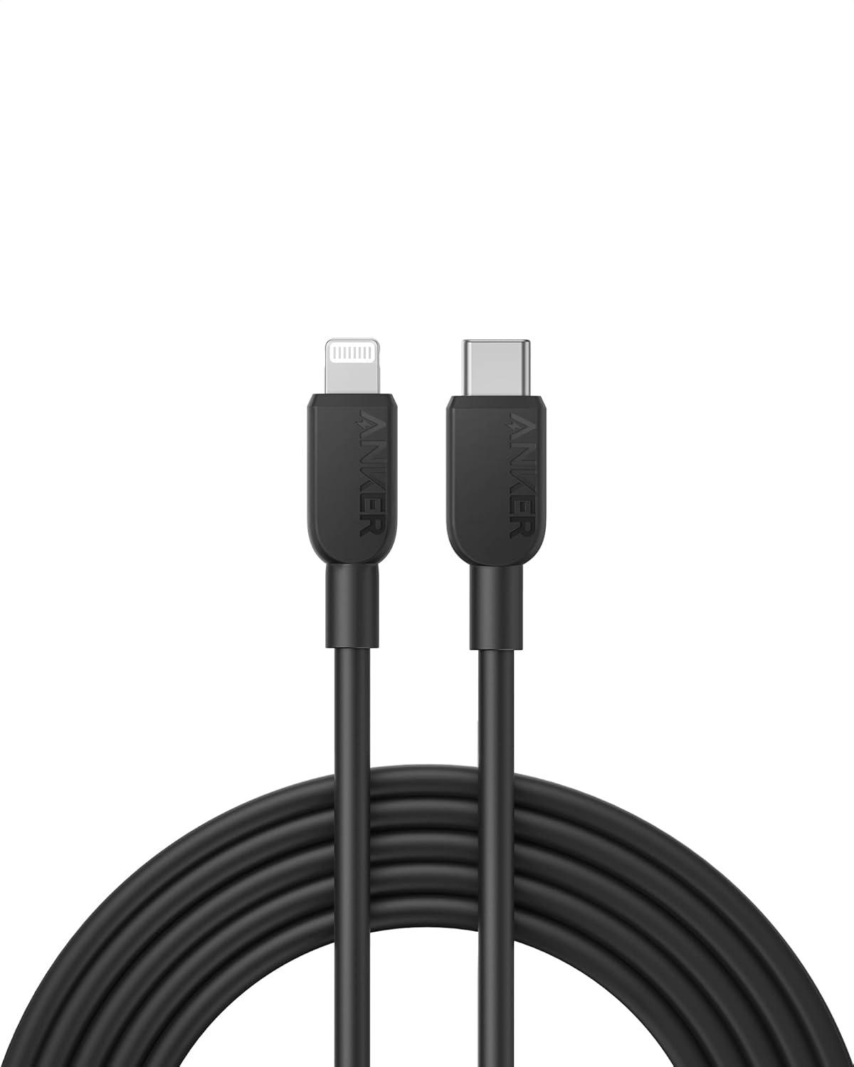 imageAnker iPhone USB C Cable 310 USBC to Lightning Cable MFi Certified Fast Charging Cable iPhone 14 Plus 14 14 Pro Max 13 13 Pro 12 11 X XS XRBlack