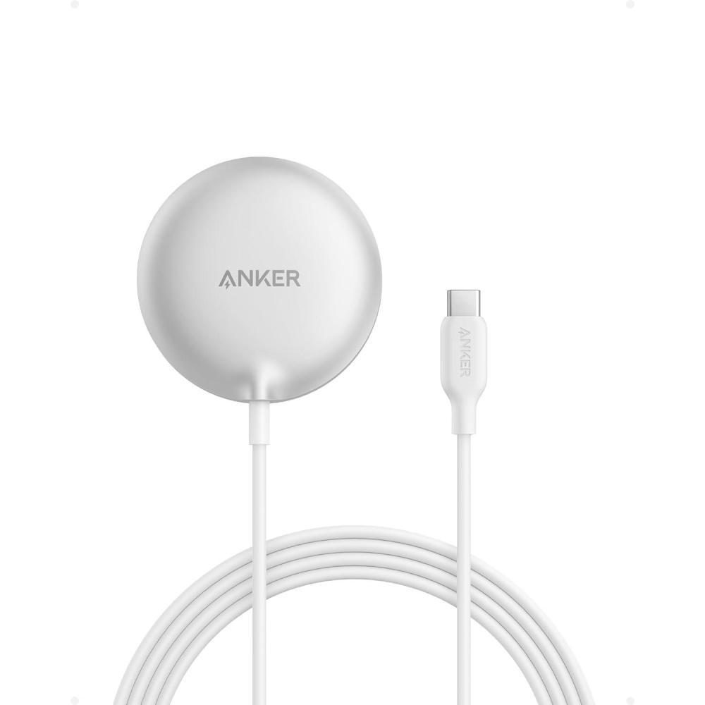 imageAnker 15W MagGo Ultra Fast iPhone Induction Charger Pad MagSafe Compatible Qi2 Certified for iPhone 1515 PlusProPro Max14 Series Mains Power Not Includedwhite