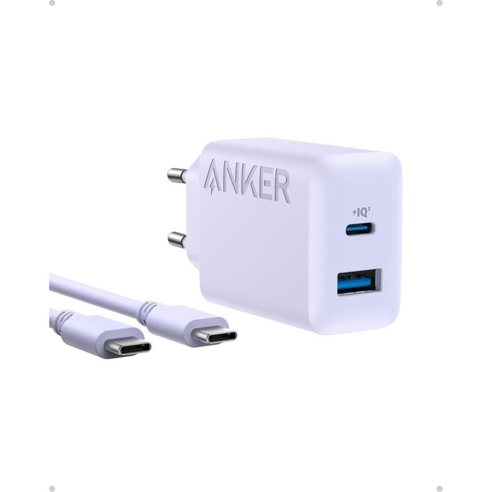 imageAnker 20W USB C iPhone Charger iPad Charger Fast Charging Compatible with iPhone 1717 PlusiPhone 17 Pro Max16iPad and Others 15m USB C Cable Includedpurple