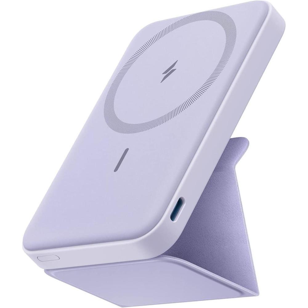 imageAnker 622 MagGo Wireless Magnetic External Battery 5000mAh Power Bank Fast Charging Foldable with USBC for iPhone 17 Pro Max16151413 SeriesViolet