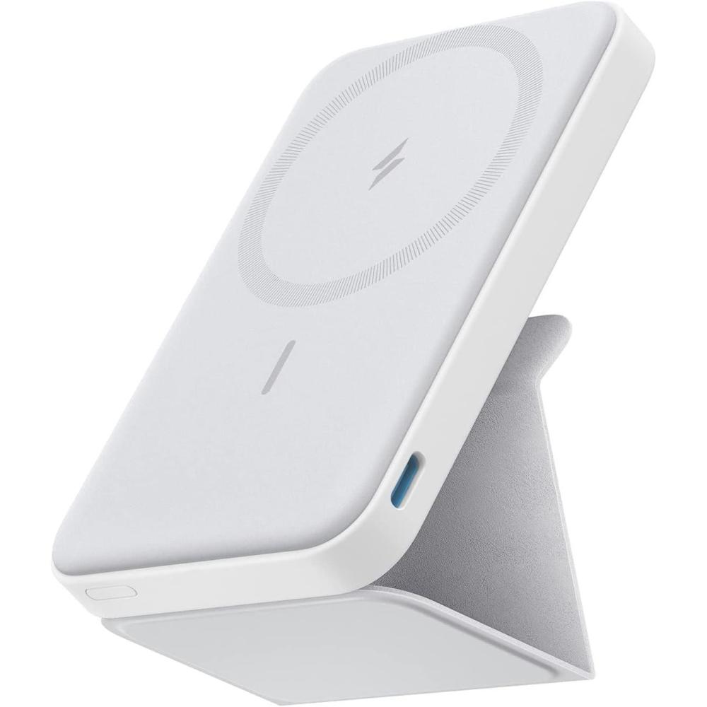 imageAnker 622 MagGo Wireless Magnetic External Battery 5000mAh Power Bank Fast Charging Foldable with USBC for iPhone 17 Pro Max16151413 SeriesWhite Dolomite