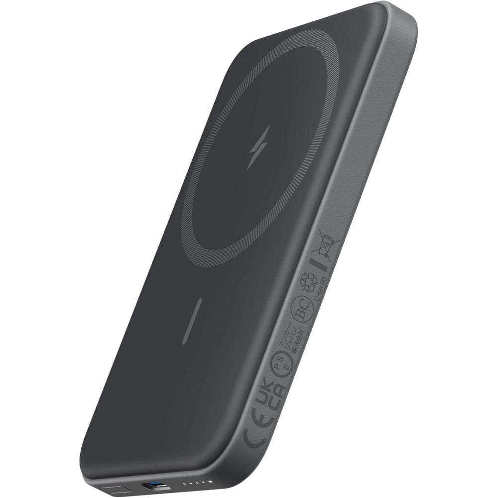 imageAnker MagGo 621 Wireless Magnetic External Battery 5000 mAh Fast Charging Foldable and with USBC for iPhone Series 16 pro15141312 and Others BlackBlack