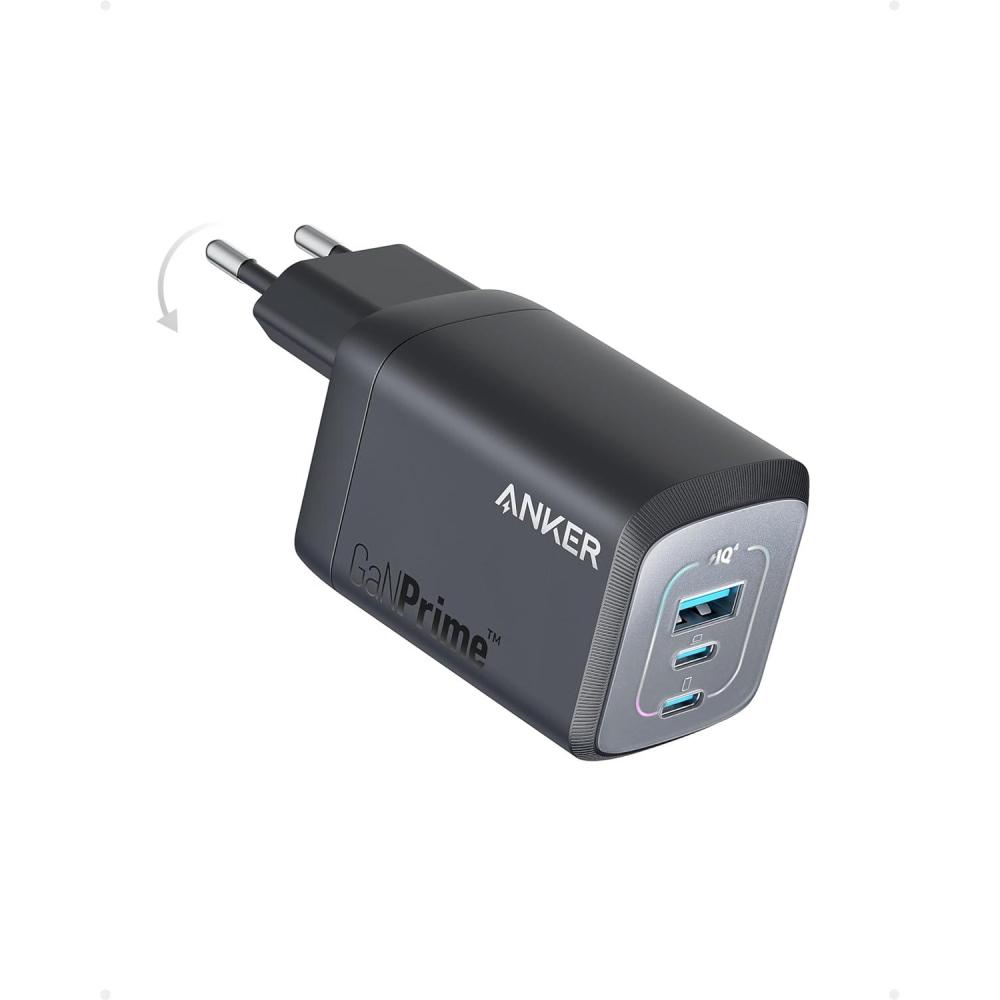 imageAnker Prime USB C Charger 100W GaN Compact Foldable 3 Port Fast Charger for MacBook ProAir iPad iPhone 16151413 Plus Pro Max Galaxy S23S22 Note20 Pixel Apple Watch and More