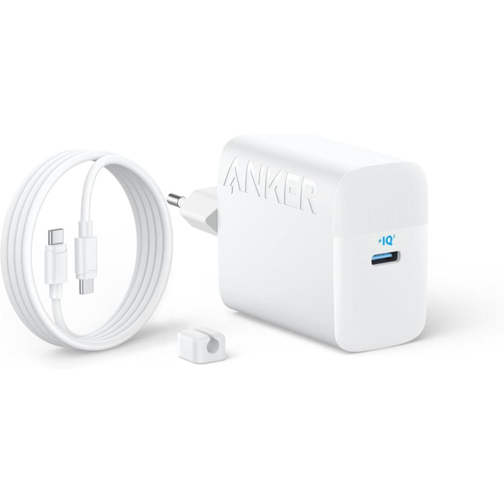 imageAnker USB C Fast Charger 45 W iPhone Samsung Fast Charging with USB C Cable Compatible with PPS for Samsung Galaxy S24 UltraS24S23S23S22Note20 iPhone 1717 Pro Pixel and Morewhite